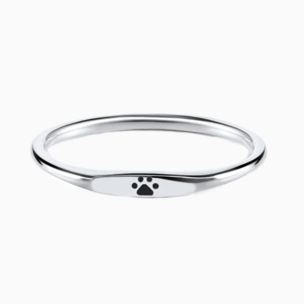 Pawsome Couture Teeny Tiny Minimalist Paw Print Ring